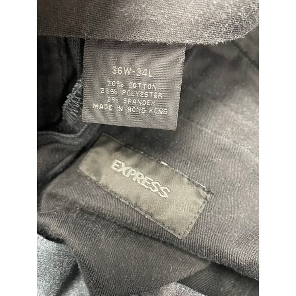 Express gray dress chino pants straight leg men's size 36W - Picture 3 of 3
